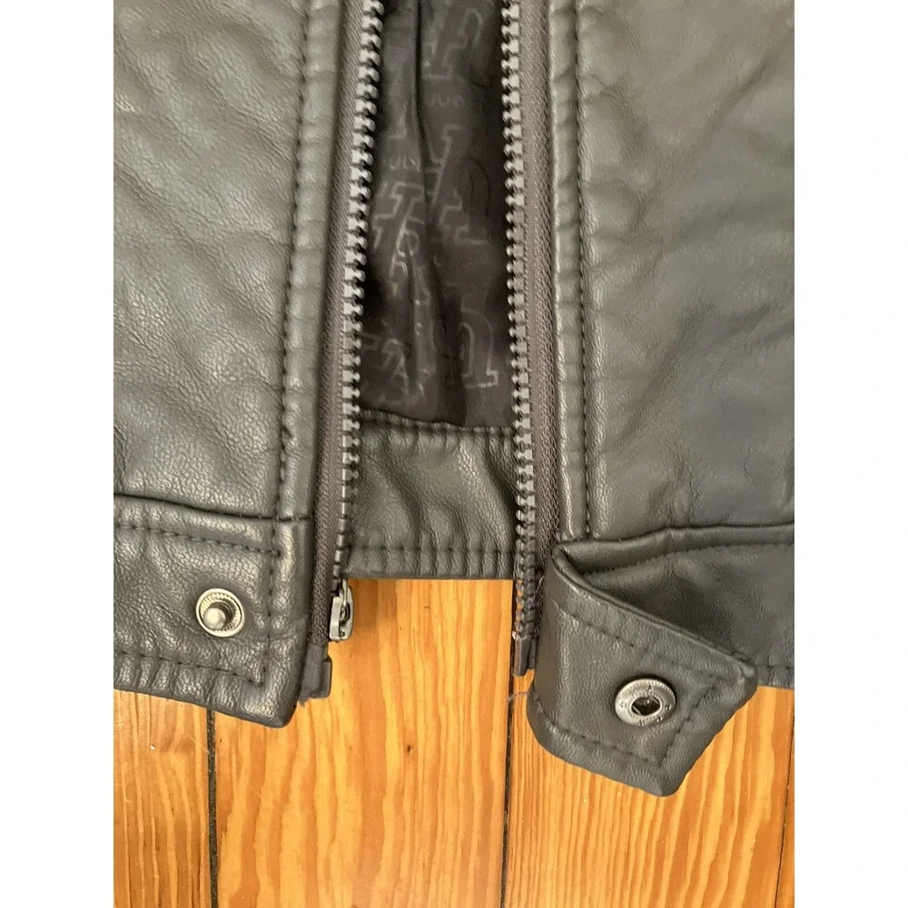 Urban outfitters boys Sz 7 bomber jacket‎ Coat Black Full Zip